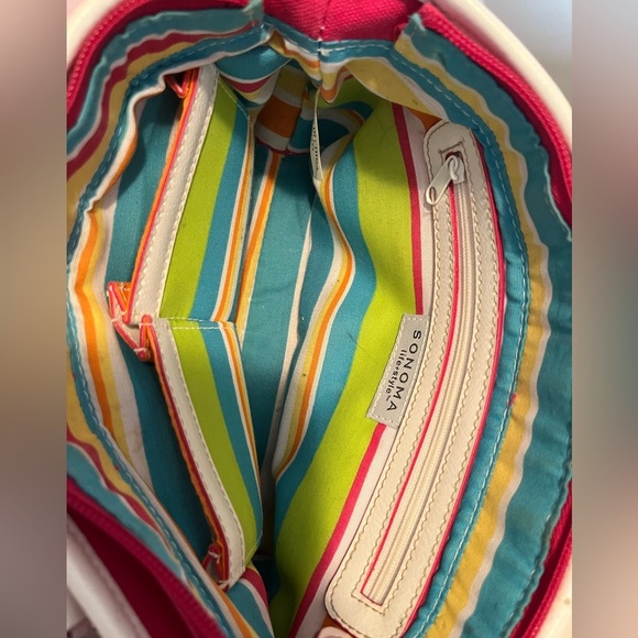 Y2k Sonoma Pink and White Women's Handbag - Picture 12 of 13